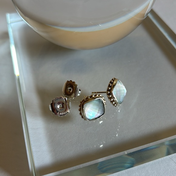 LAGOS Venus SS White Mother-Of-Pearl & Crystal Doublet Stud Earrings - Picture 3 of 8